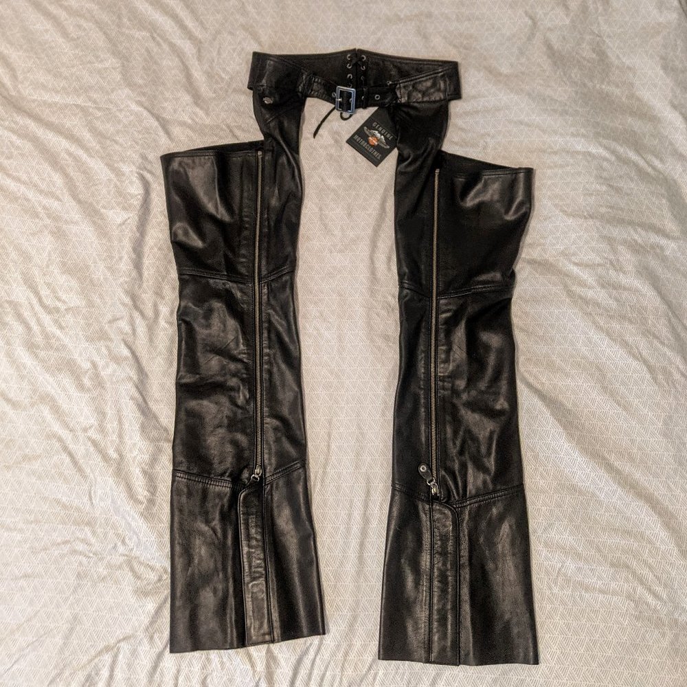 Harley-Davidson Women's Leather Riding Chaps Black